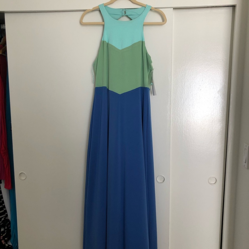 London Times multi colored maxi dress.